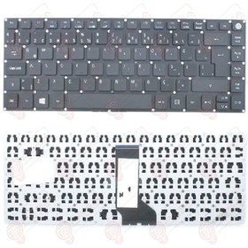 Resim Acer Uyumlu Aspire E5-476, E5-476G, E5-491, E5-491G Klavye Tuş Takımı Tuş Seti Siyah Türkçe 