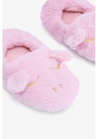 Resim Penti Açık Pembe Kız Çocuk Unicorn Desenli Nakışlı Ev Patiği 