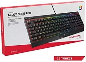 Resim HyperX Alloy Core RGB Membran Klavye TR HX-KB5ME2-TU 