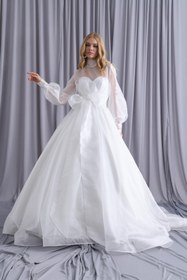 Resim Tangül&Ali'S Moda Evi Organze Fiyonk Gelinlik 