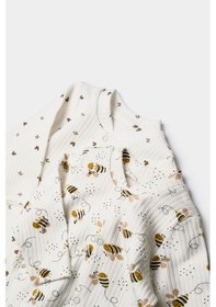 Resim Arılı Ve Küçük Mikili %pamuk 2 Li Patikli Bebek Tulum 