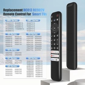 Resim TCL için 2 ADET RC813 Uzaktan Kumanda Değiştirme TCL Q550G Q650G Q670G Q750G QM850G S370G S450G S470G S550G FHD HDR LED UHD QLED Akıllı TV'ler 