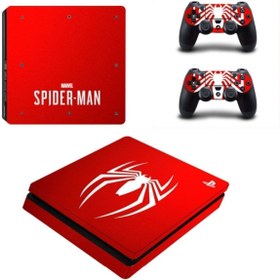 Resim Spiderman Logo Playstation 4 Slim Kasa Sticker Kaplama-01 