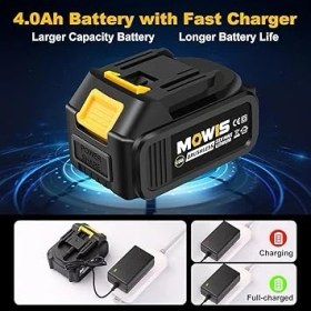 Resim Lidyahan Store Akülü Darbeli Matkap Için 21 V 4,0 Ah Lityum Iyon Akü Yedek Paketi 