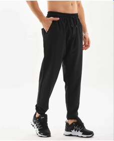 Resim Unisex Lastik Paçalı Eşofman Altı - Siyah Siyah 