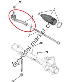 Resim Citroen C4 (2021-2025) Sol Rot Başı (Orijinal) 