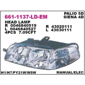 Resim Depo-6611137Rldem On Far Sag Fiat Palio 02- 5 Kapi / Siena 02- 4 515015135 