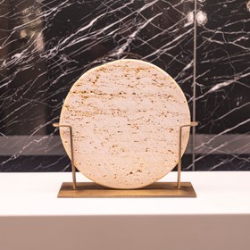 Resim Traverten Disk Hasır Set 