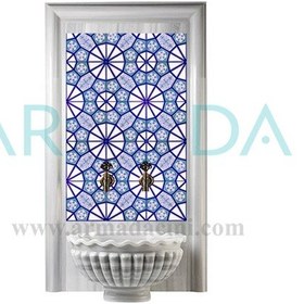 Resim Armada Çini 60X100 CM Ac 3 A Geometrik Serigraf Türk Hamamı Pano 