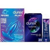 Resim Durex Titreşimli Anal Plug Tıkaç + Maraton Geciktiricili Prezervatif 20'li + Extreme Kayganlaştırıcı Jel 50 ML 