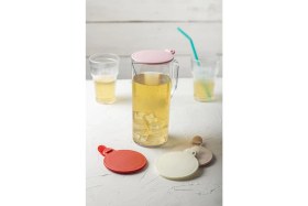 Resim Molvea Akrilik Ölçekli 1 Lt Sürahi & Ölçü Kabı (Buzdolabı Kapak Rafına Sığar) 