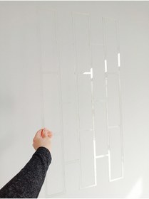 Resim Piktura Tuğla Stencil Şablon Kalın Malzeme Rölyef Pasta Ve Saten Alçıya Uygun Loft-1 Model ( 2mm ) 