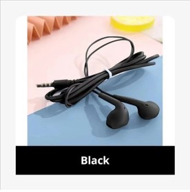 Resim Macaron Evrensel 3.5mm Stereo Kulaklık Spor Müzik Kulaklıklar Xiaomi İçin Black 