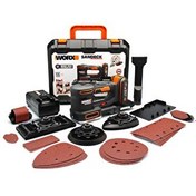 Resim Worx WX820 20V 2.0aH Li-ion Profesyonel Devir Ayarlı Çok Amaçlı Şarjlı Zımpara 