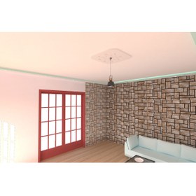 Resim MOTİFPİYER Motifpiyer Lamba Tavan Göbeği-02-kare-oval-56x56cm-2adet 