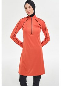 Resim Rozamay Reglan Kol Likralı Tam Kapalı Tesettür Mayo 3129 Tarçın Tarçın 