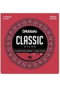 Resim D'addario Ej27N Normal Tens Klasik Gitar Teli Seti + Pena 