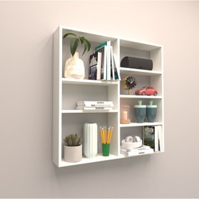 Resim Rafkestir Bologna 2 Duvar Rafı Beyaz ( Parlak ) 