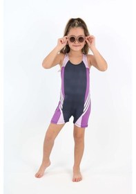 Resim My Kids Wear Yüzücü Şortlu Kız Çocuk Mayo Renkli 