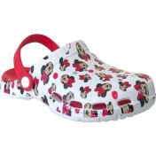 Resim Akınalbella E502 Beyaz Kadın Mickey Mouse Hastane Sabo Terlik Sandalet 