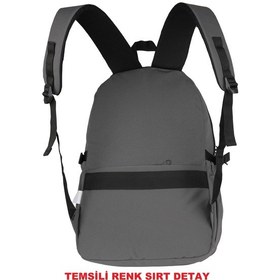 Resim Relaxion Gri 2057 Su Geçirmez Astarlı Kumaş Sırt Çantası Gri 