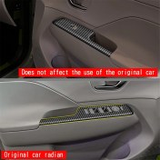 Resim Serfhyff Pencere Camı Kaldırma Anahtarı Trim Çerçevesi Karbon Fiber Deseni Için (Yurt Dışından) 