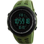 Resim Folinda Erkekler İçin Spor Akıllı Saat - 50m Su Geçirmez, Led Işık, Takvim, Alarm, Polyuretan Kordon - Asker Yeşili Çok Renkli 