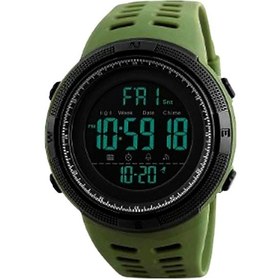 Resim Folinda Erkekler İçin Spor Akıllı Saat - 50m Su Geçirmez, Led Işık, Takvim, Alarm, Polyuretan Kordon - Asker Yeşili Çok Renkli 