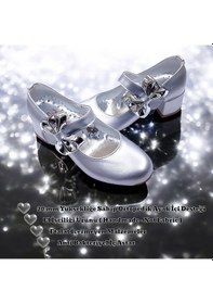 Resim Beebron Ortopedik Topuklu Abiye Kız Çocuk Ayakkabı Glossy Series Abiayk2401 Baby Silver Gümüş 