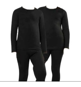 Resim Tutku 8-10 Yaş Erkek Çocuk Termal Takım Tekli Siyah %60 Polyester Günlük İçlik 