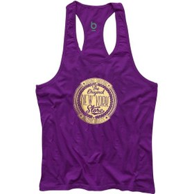 Resim Bluu Nygold Fitness Gym Tank Top Sporcu Atleti Mor 