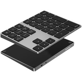 Resim Wiwu NKB-02 Taşınabilir Wireless Sayısal Tuş Takımlı Ofis Keypad - Gri 
