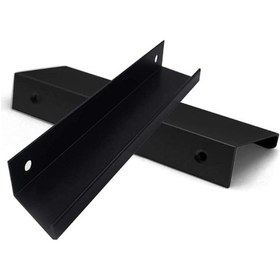 Resim 12'li Modern Kapı Kolu, Mat Siyah, Gizli Kulplar 