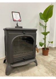 Resim Modena Tek Camlı Şömine Döküm Soba 