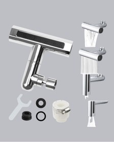 Resim shopwave ABS Pirinç Alaşımlı Musluk Başlığı 4 Modlu 360° Dönebilen ve Ekonomik 