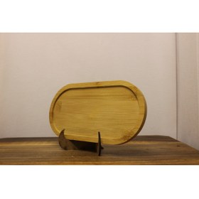 Resim HANDSOME Küçük Boy 19x10 Cm Bambu Oval Yağdanlık Altı 