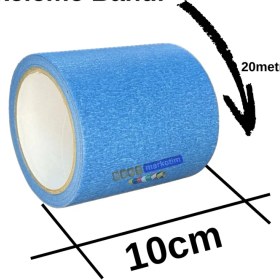 Resim Maskeleme Kağıt Bant Geniş Taban Bandı 100MMX20MT Mavi 