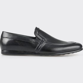 Resim Elle Shoes Siyah Deri Erkek Loafer 