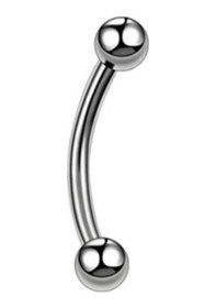 Resim 316 Cerrahi Çelik Kıkırdak Kaş Piercing 8 Mm Gümüş 