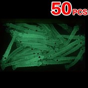 Resim 50 Adet 40mm Işıltılı Yumuşak Karides Balıkçılık Yemi Yapay Yemler 