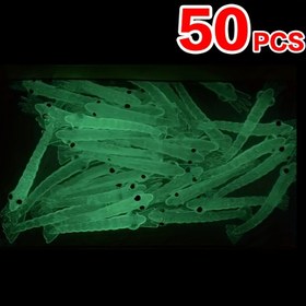 Resim 50 Adet 40mm Işıltılı Yumuşak Karides Balıkçılık Yemi Yapay Yemler 