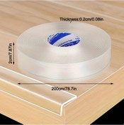 Resim Xuweiwei 2mm X 0.79inç X 78.74inç Şeffaf Pvc Masa Kenar Koruyucu Bant - Kendinden Yapışkanlı Yumuşak Köşe Emniyet Şeridi 