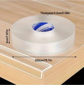 Resim Xuweiwei 2mm X 0.79inç X 78.74inç Şeffaf Pvc Masa Kenar Koruyucu Bant - Kendinden Yapışkanlı Yumuşak Köşe Emniyet Şeridi 