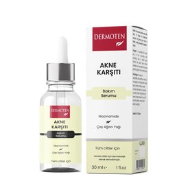 Resim Dermoten Niacinamide ve Çay Ağacı Yağı İçeren Akne Karşıtı Cilt Bakım Serumu 30 ml 