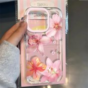 Resim Doğum Günü, Anne, Aile, Erkek Arkadaş, Kız Arkadaş için Hediye Olarak iPhone 14 15 16 Plus 13 12 11 Pro Max X XR XS Max 7 8 Plus 16E için Pembe Zambak Çiçek Desenli Şeffaf Telefon Kılıfı 