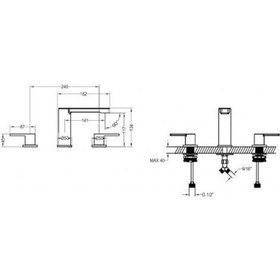 Resim Villeroy & Boch Archıtectura 3 Delikli Lavabo Bataryası Krom Tvw103 