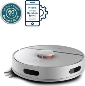 Resim Philips VP 3000 Serisi Islak Kuru Moplu Beyaz Robot Süpürge,4000 PA , 0,35 Litre , 14,76 V , Beyaz 