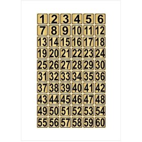 Resim Metal Kapı,masa,dolap Numarası 4cmx4cm 
