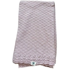 Resim Yüksek Kalite Triko Örme Kumaş Bebek Battaniyesi 4"lü Paket 100x110 Cm 0-3 Ay %100 Organik Krem 