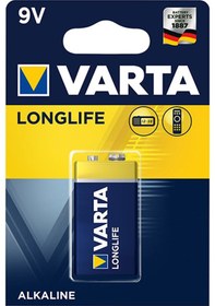Resim Varta Longlıfe Power Alkalin 9 Volt Pil Tekli Paket Fiyat 